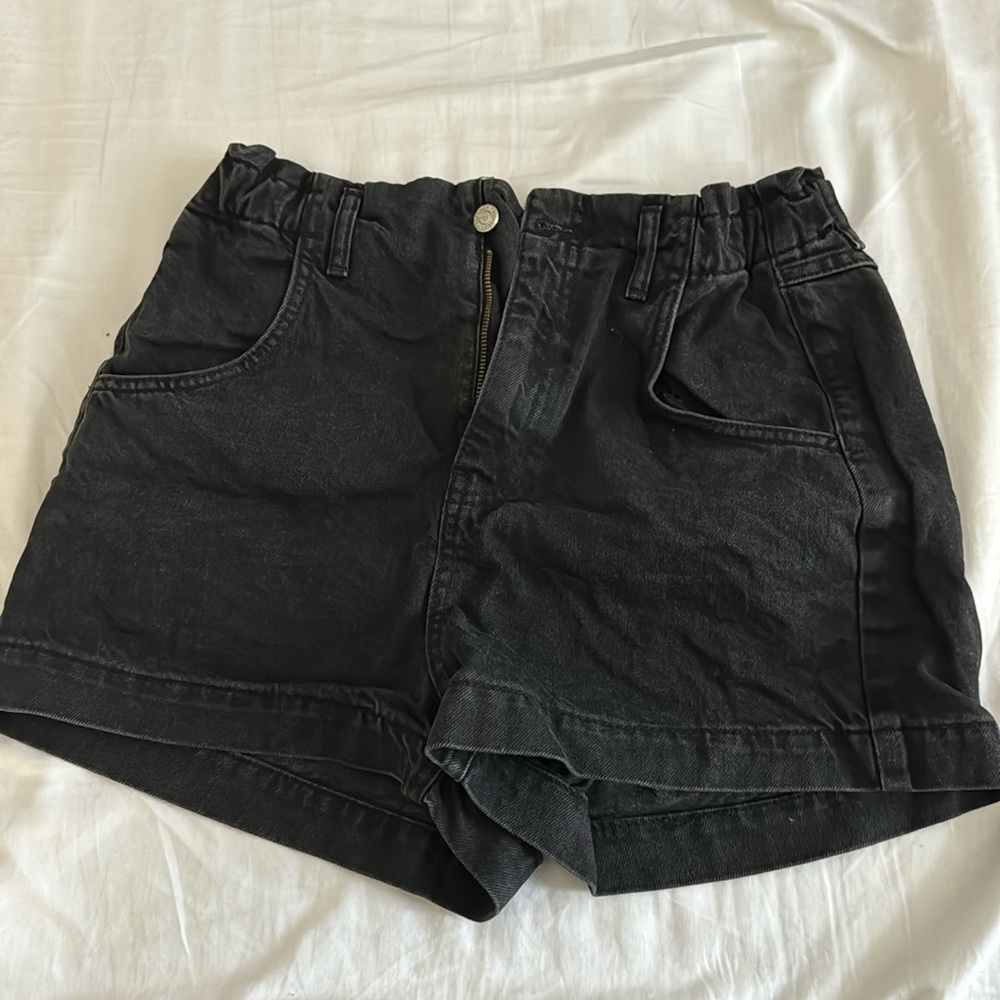 Topshop black denim shorts, like new